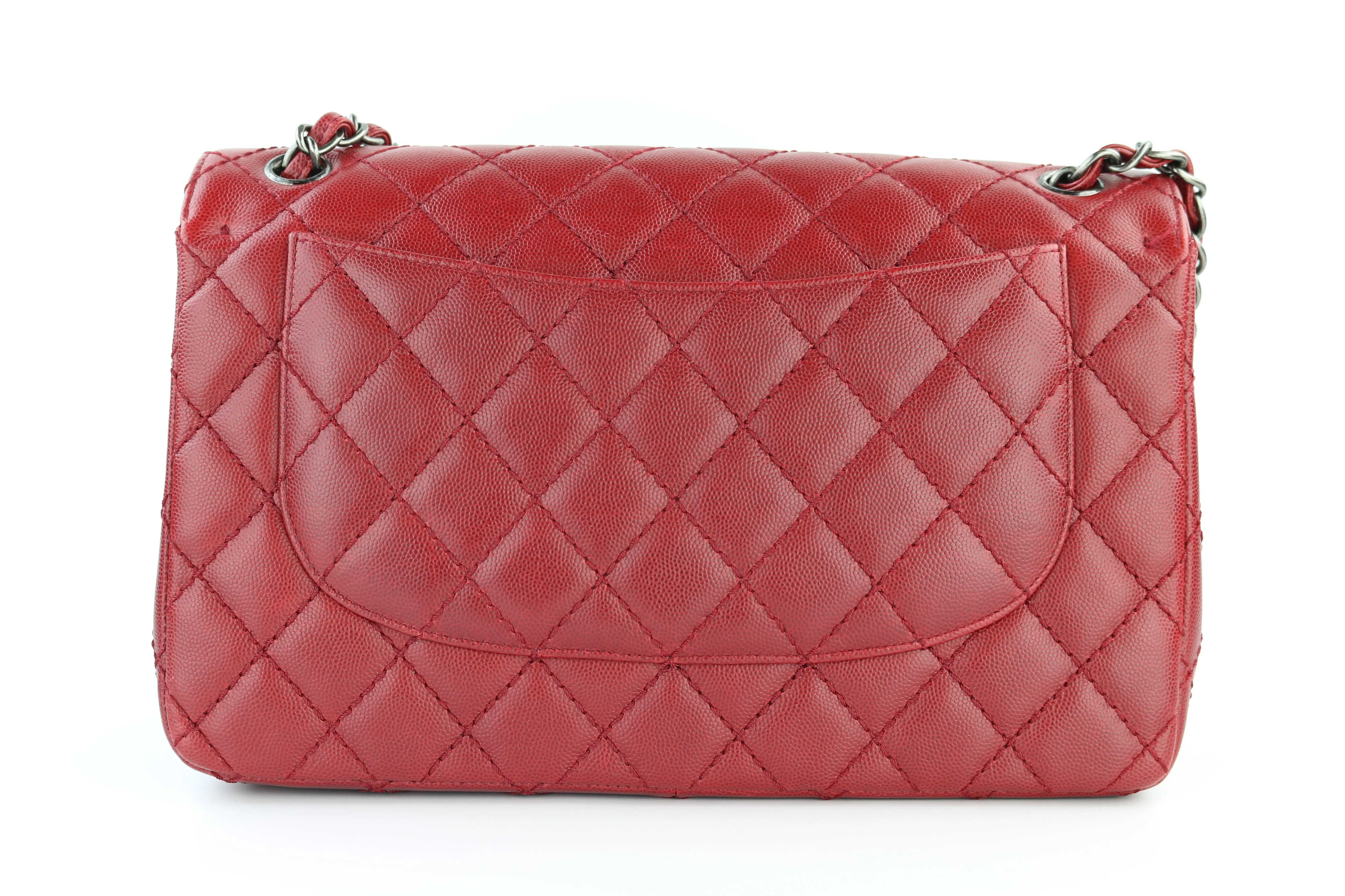 Red Caviar Double Flap Jumbo
