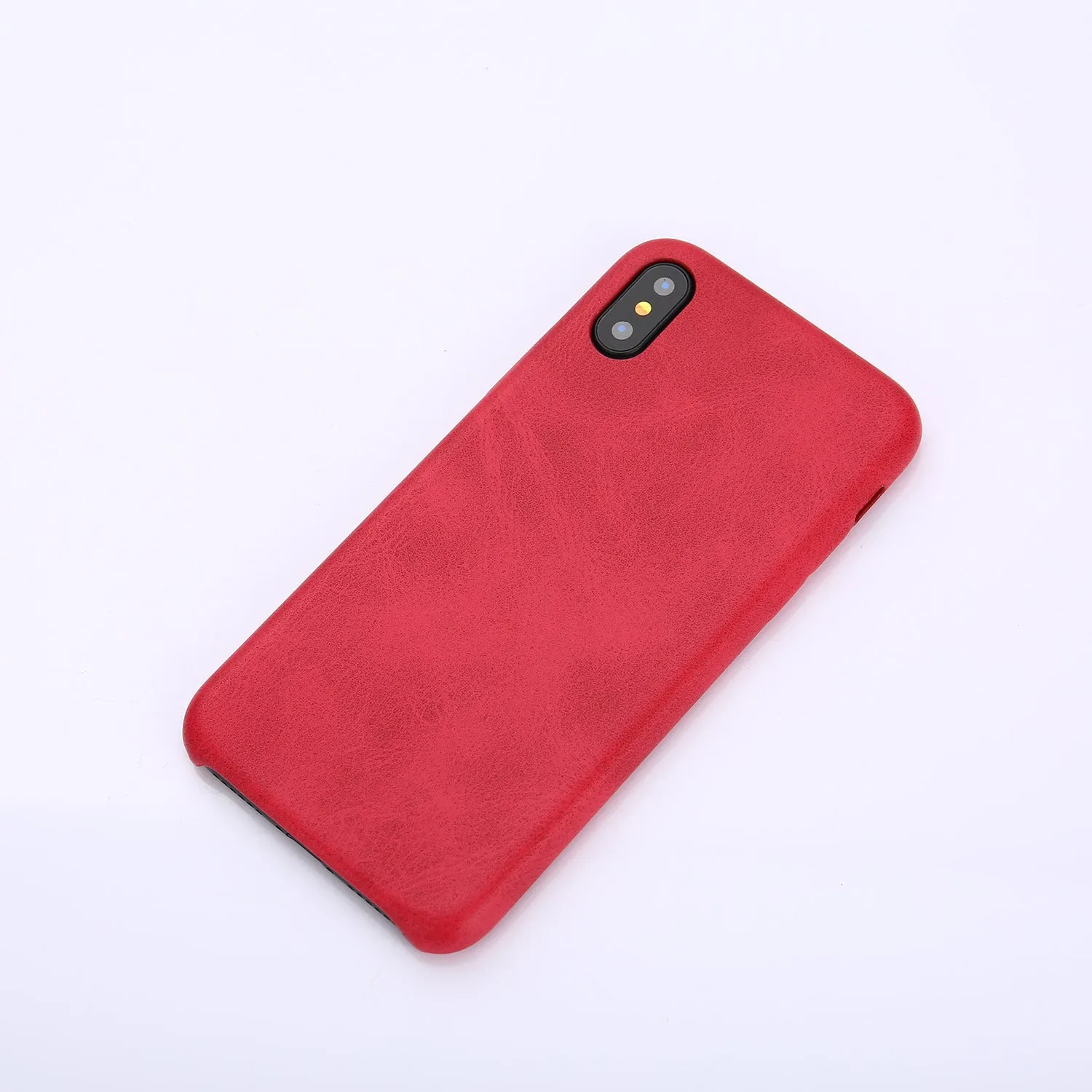 Retro Luxury PU Leather Case for Apple iPhone X - Black,Brown,Khaki,Red