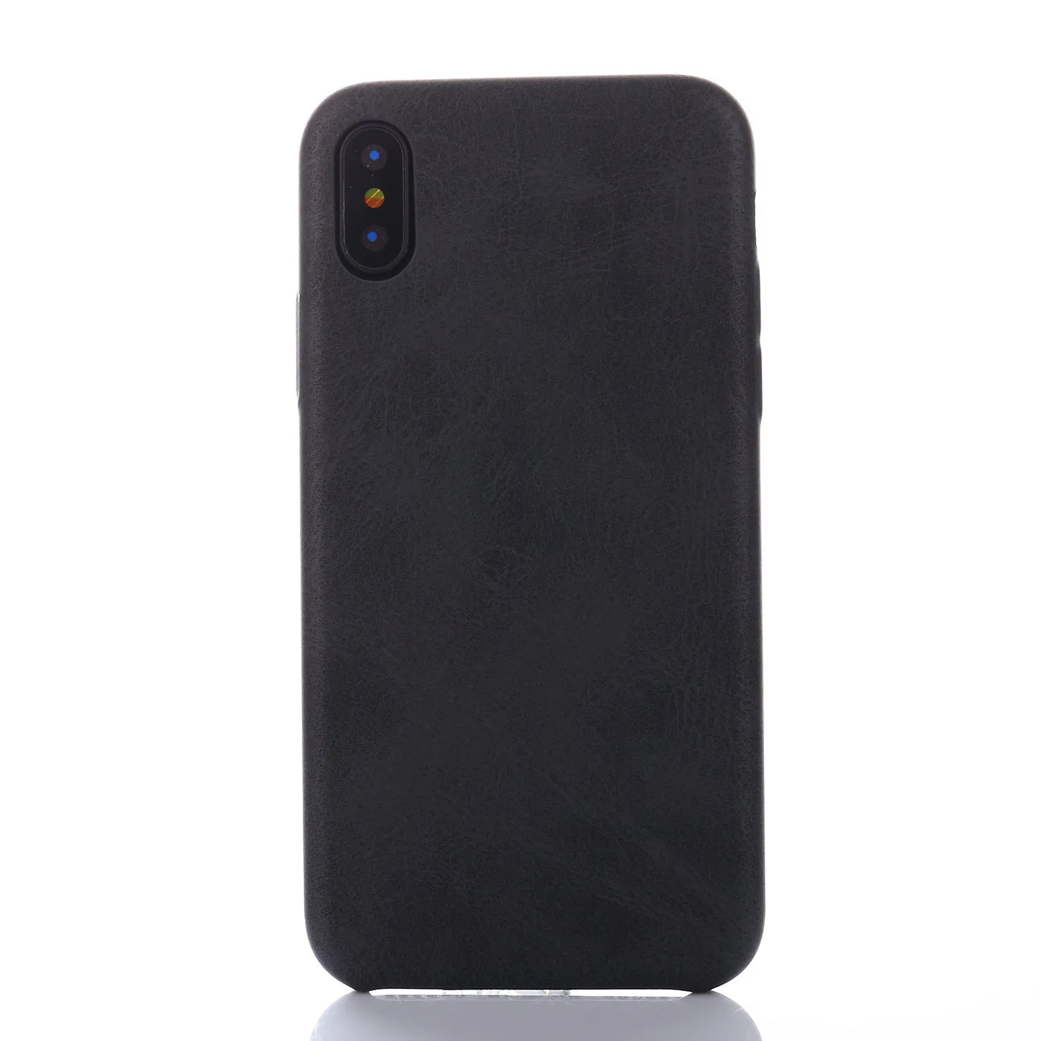 Retro Luxury PU Leather Case for Apple iPhone X - Black,Brown,Khaki,Red
