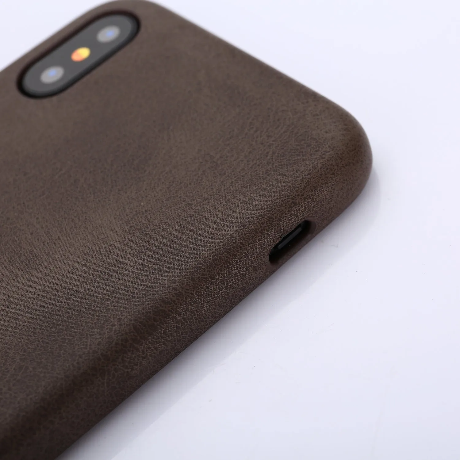 Retro Luxury PU Leather Case for Apple iPhone X - Black,Brown,Khaki,Red
