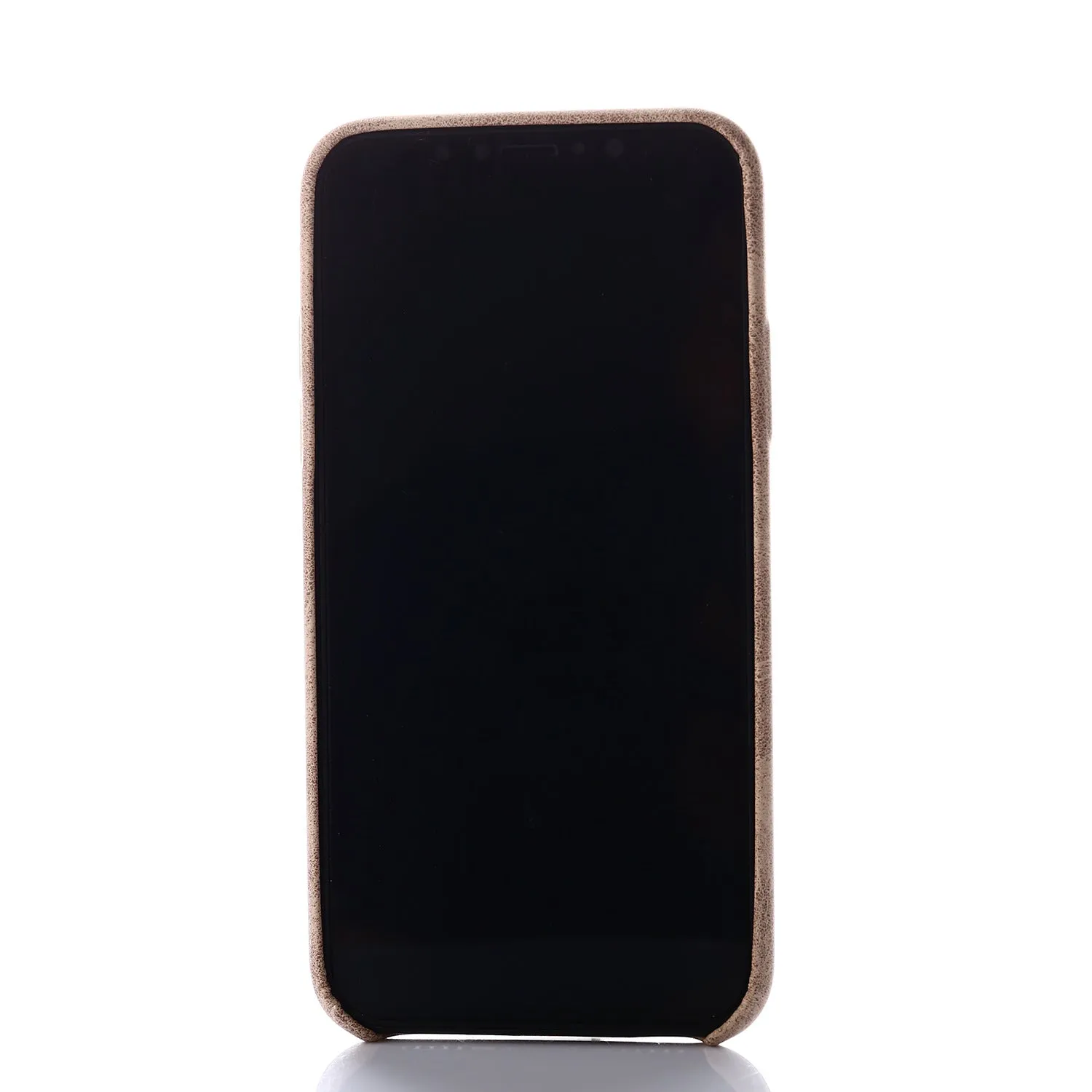 Retro Luxury PU Leather Case for Apple iPhone X - Black,Brown,Khaki,Red