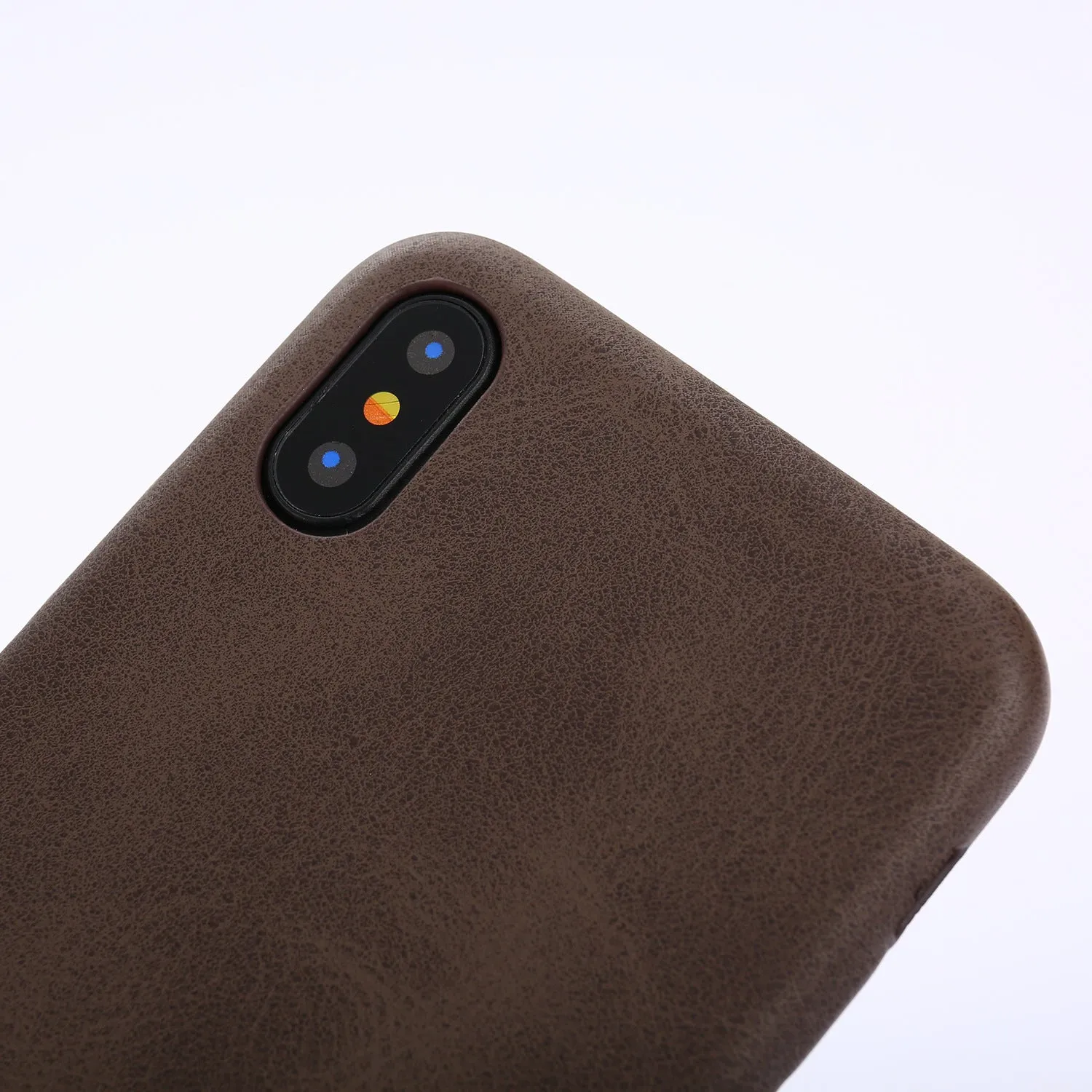 Retro Luxury PU Leather Case for Apple iPhone X - Black,Brown,Khaki,Red