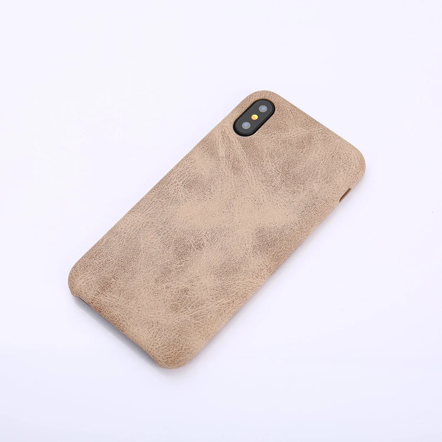 Retro Luxury PU Leather Case for Apple iPhone X - Black,Brown,Khaki,Red