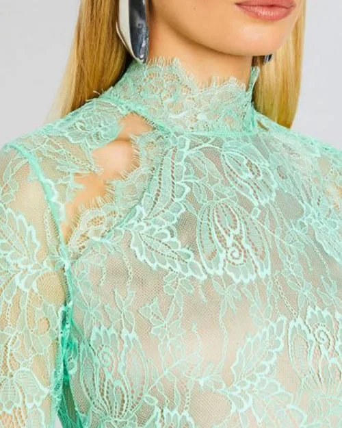 RETROFETE | Gilana Lace Dress | Pistachio