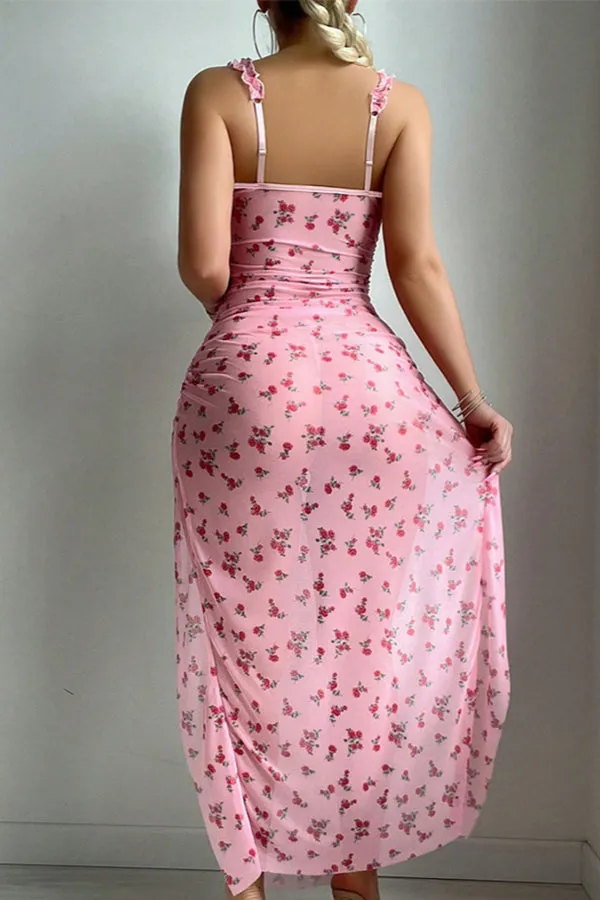 Rose Print Long Nightgown