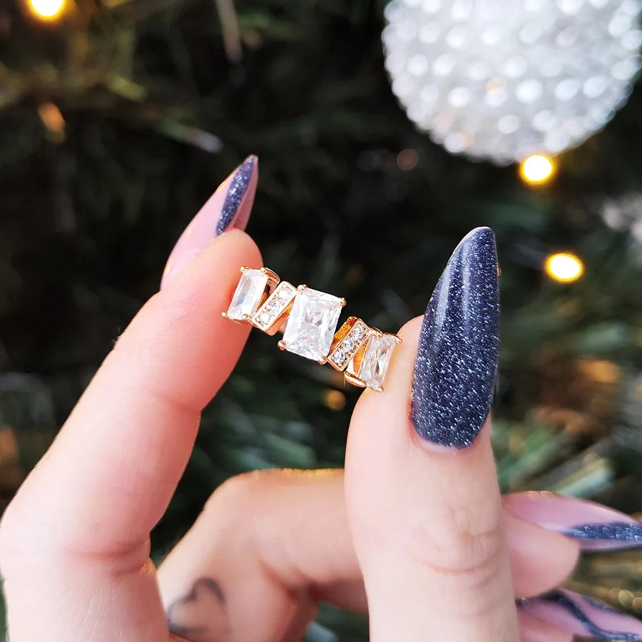 Roxie Surgical Steel Plated 18K Gold Ring Whater