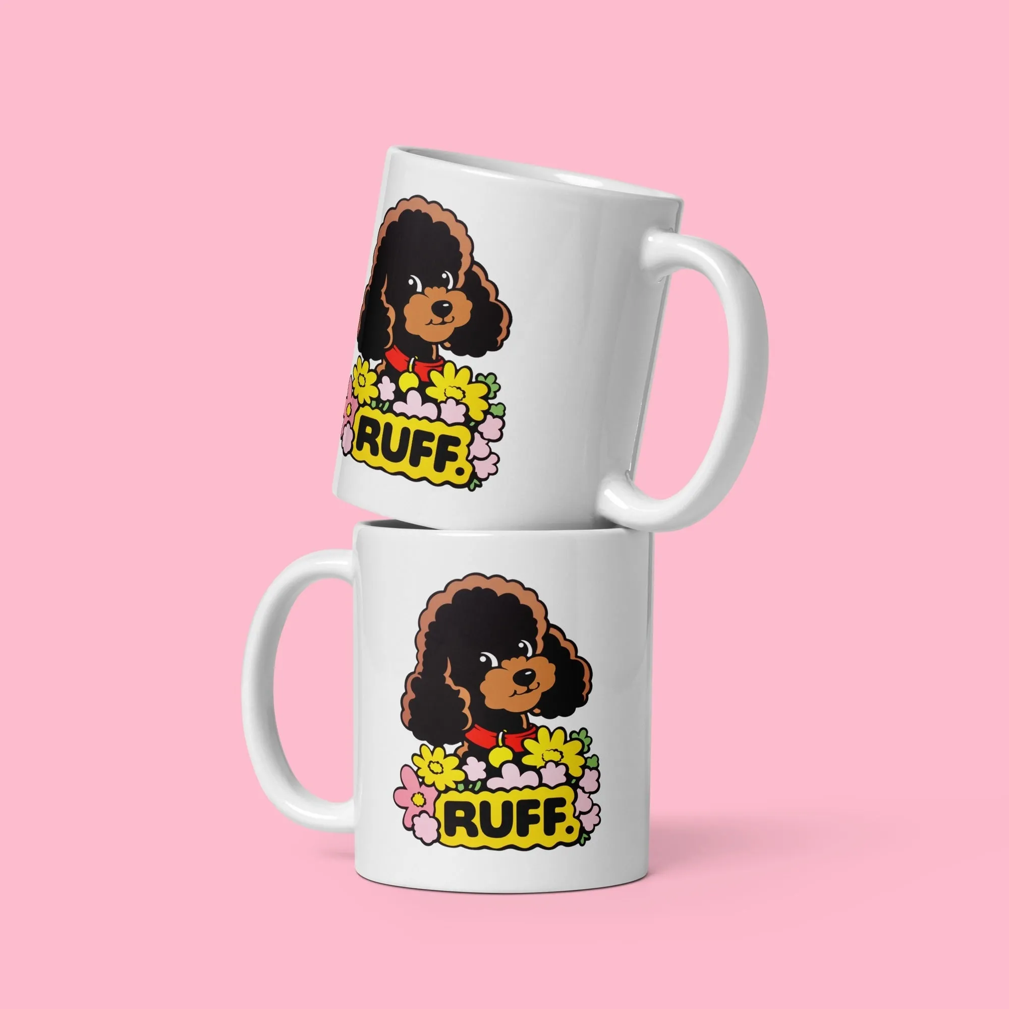 Ruff in Bloom: Poodle Mug