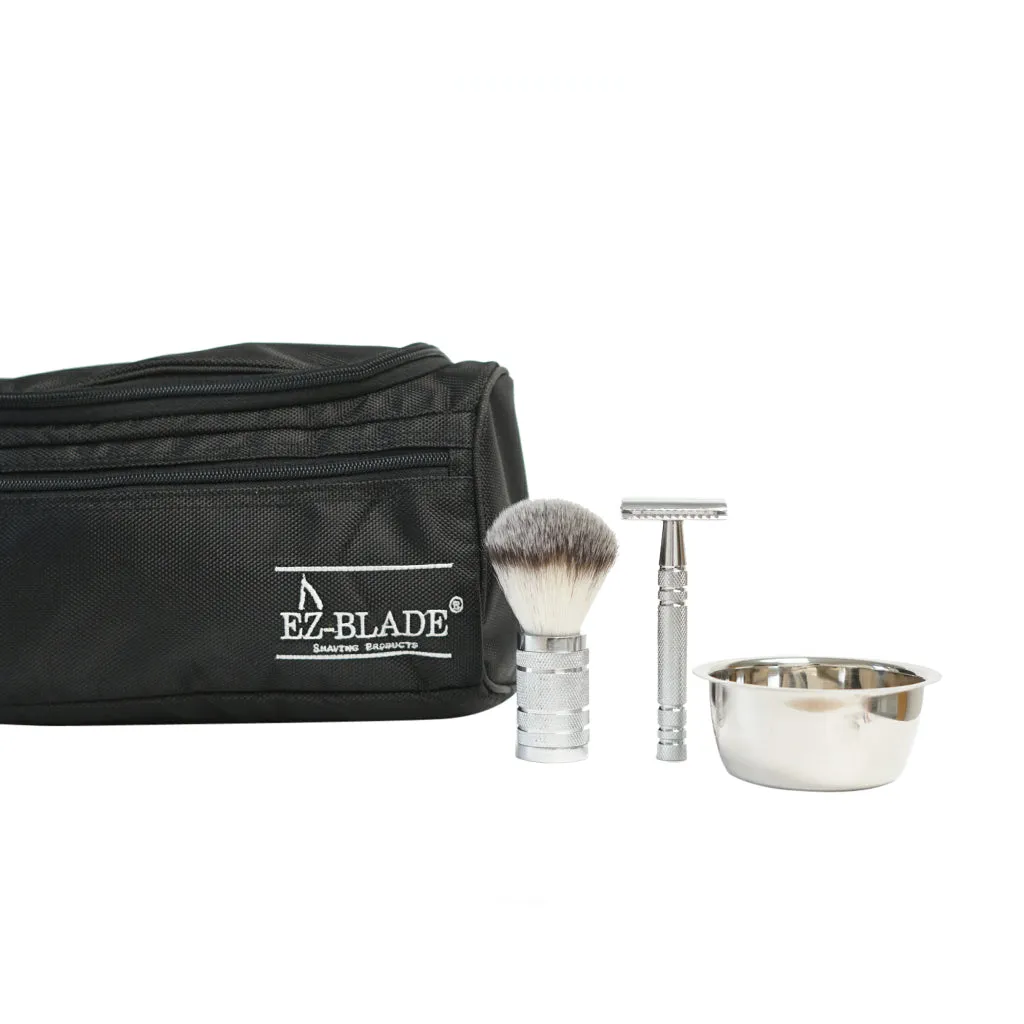 Safety Razor Wet Shave Kit / Toiletry Bag