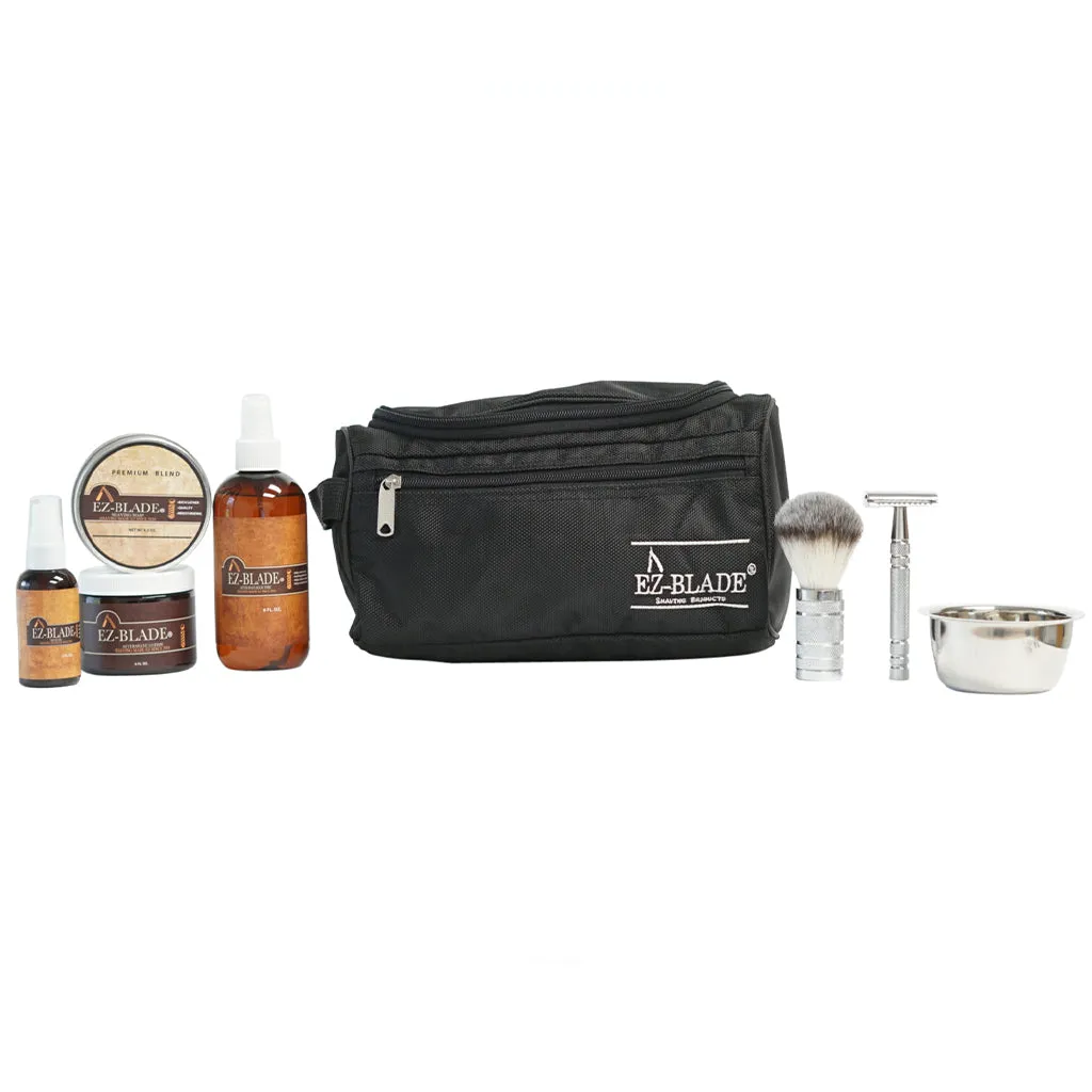 Safety Razor Wet Shave Kit / Toiletry Bag
