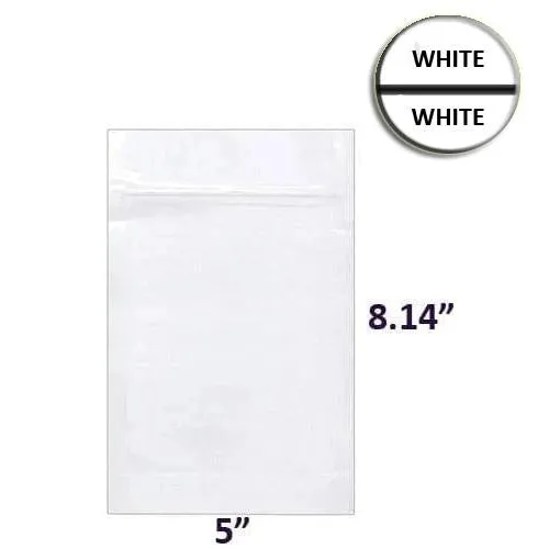 SAMPLE of Mylar Bag Opaque White 1/2 Oz - 14 Grams - (1 Count SAMPLE)