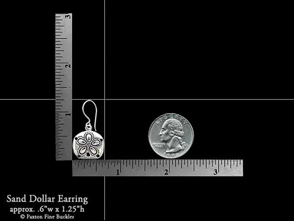 Sand Dollar Earrings Sterling Silver