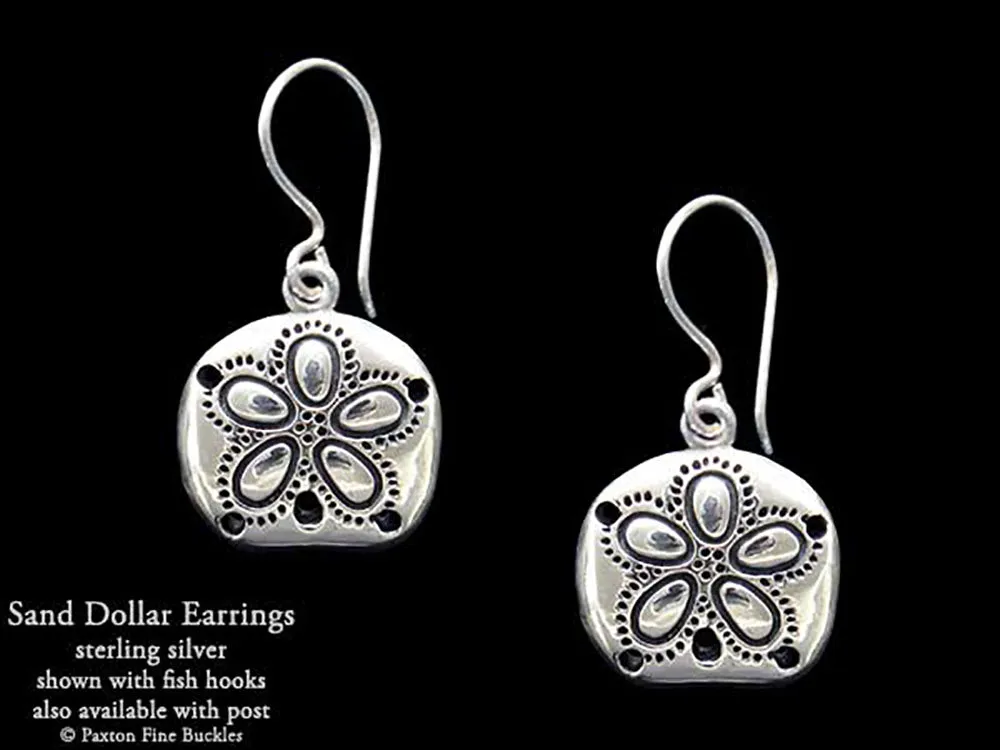 Sand Dollar Earrings Sterling Silver