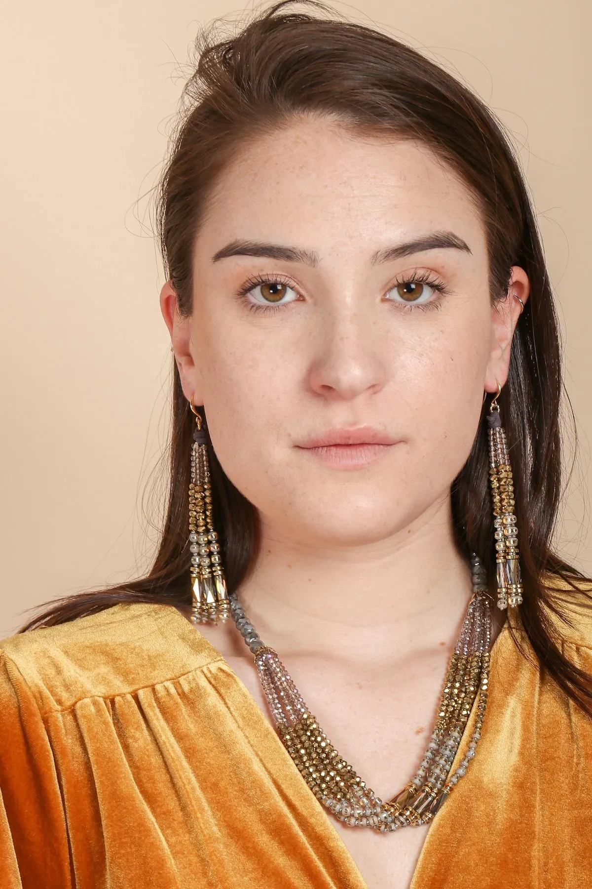 Sangria Beaded Tassel Earring