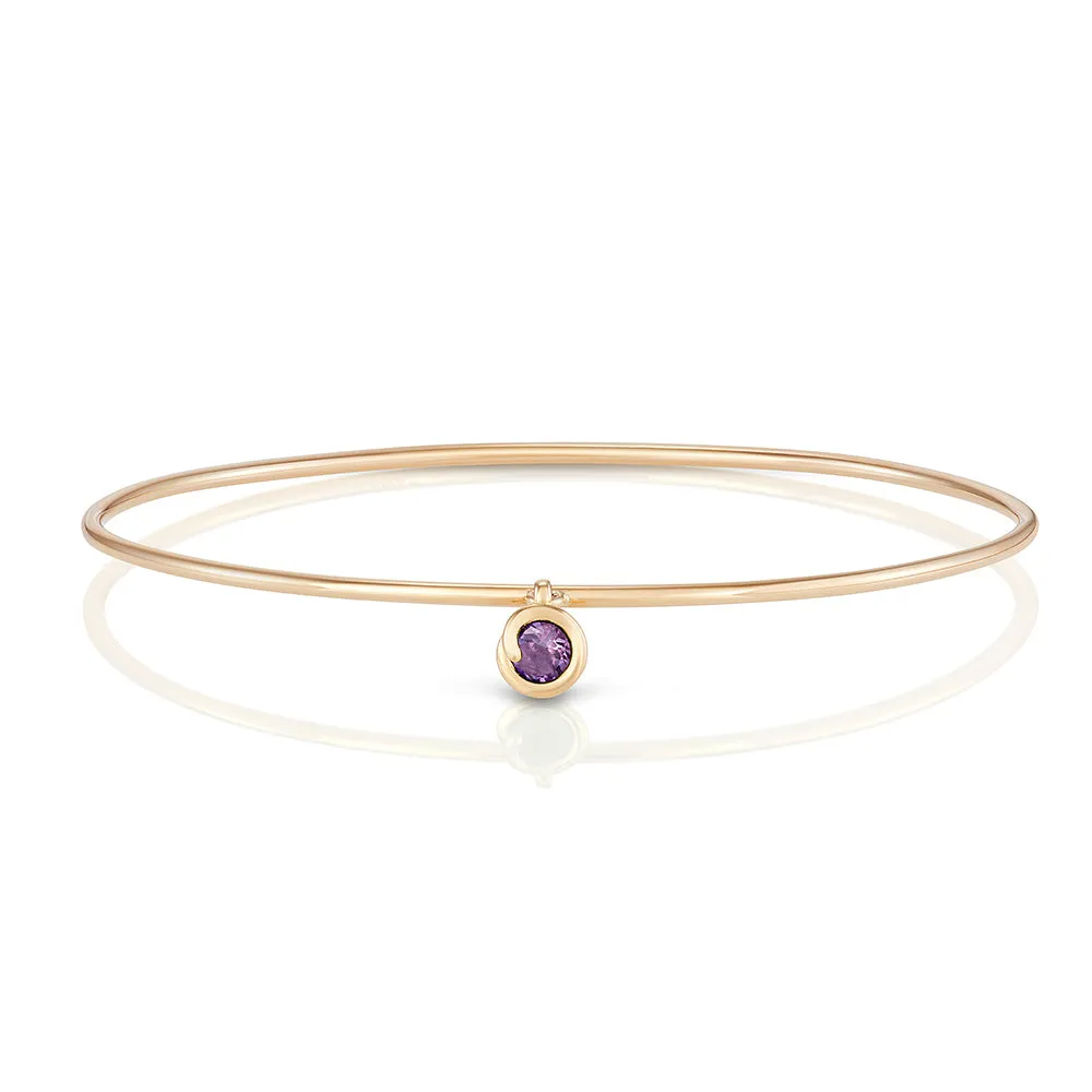Scroll Charm Chrome Iolite stackable Bracelet