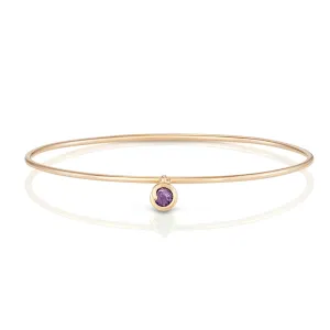 Scroll Charm Chrome Iolite stackable Bracelet