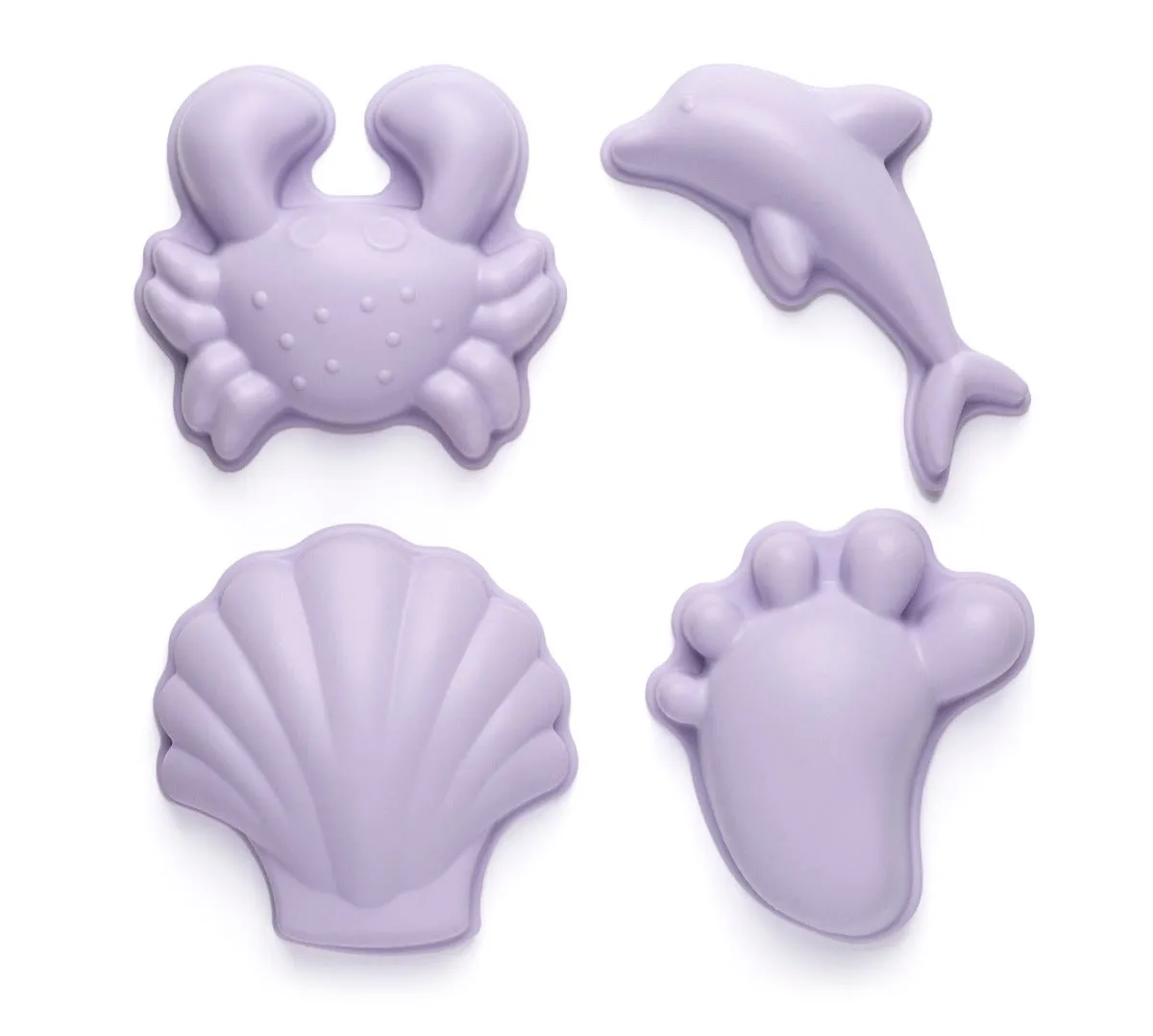Scrunch Beach Bundle with Bucket, Spade, Rake & Moulds - Lavender
