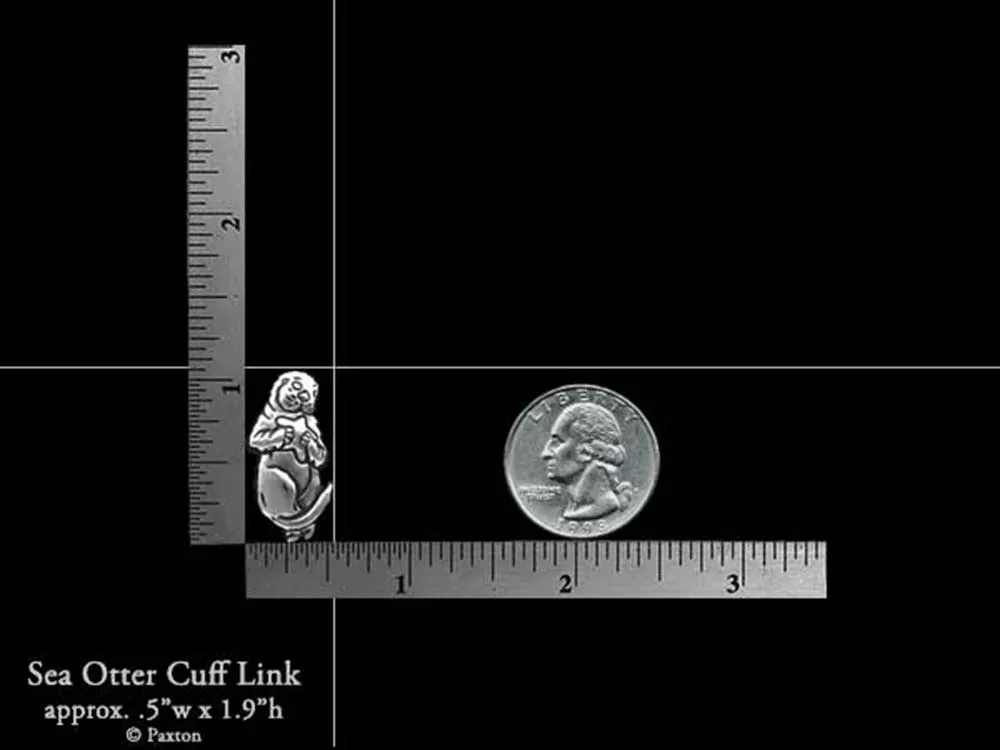 Sea Otter Cuff Links Sterling Silver