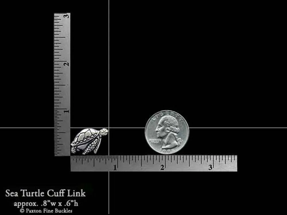 Sea Turtle Cuff Links Sterling Silver