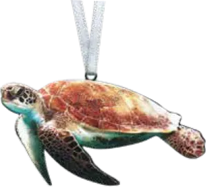 Sea Turtle ornament 4 inch #8372 by d'ears
