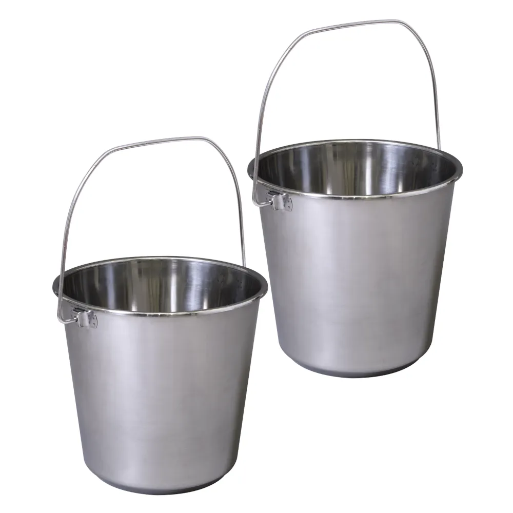 Sealey 12L Stainless Steel Mop Bucket 2 Pack - B