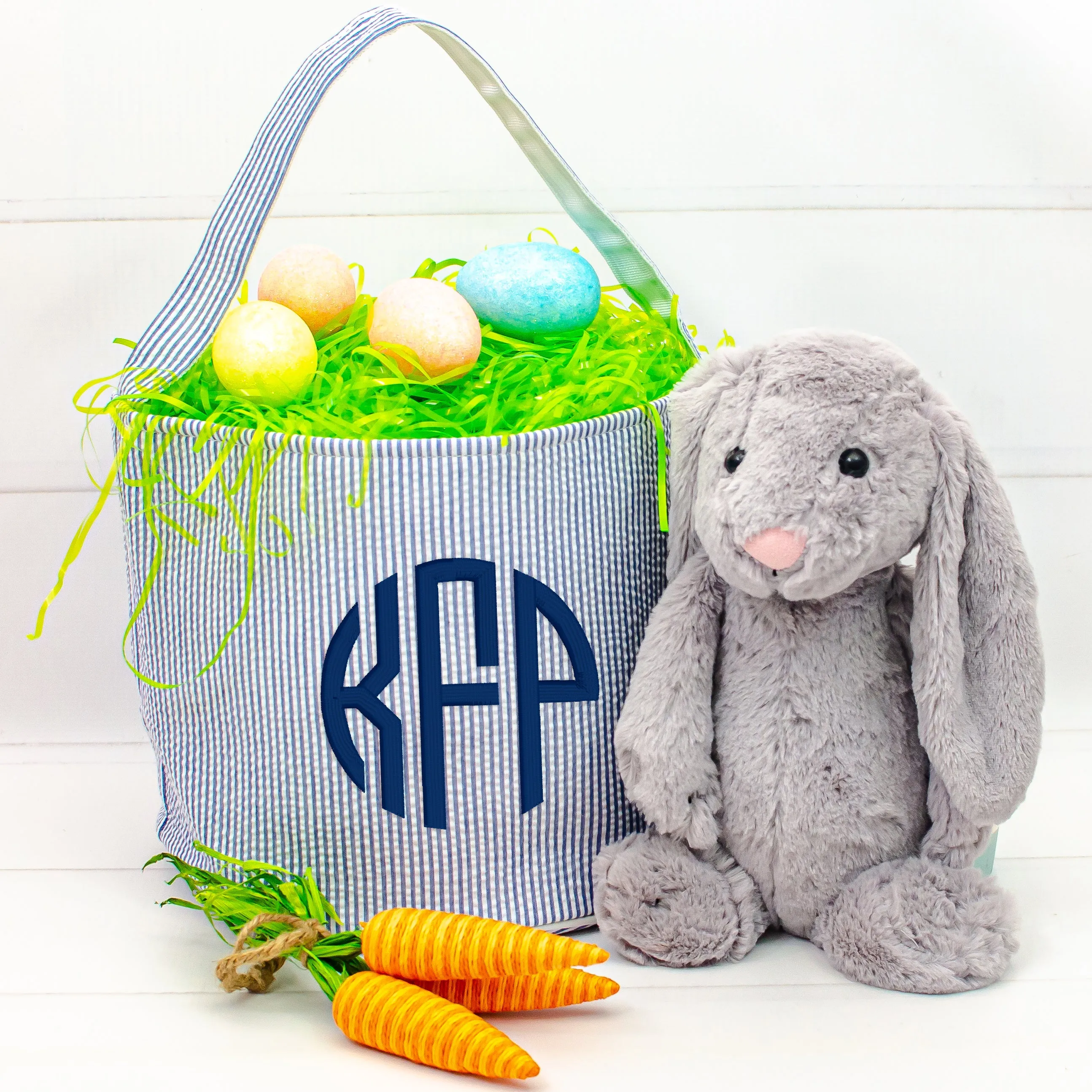 Seersucker Easter Basket - 7 Colors