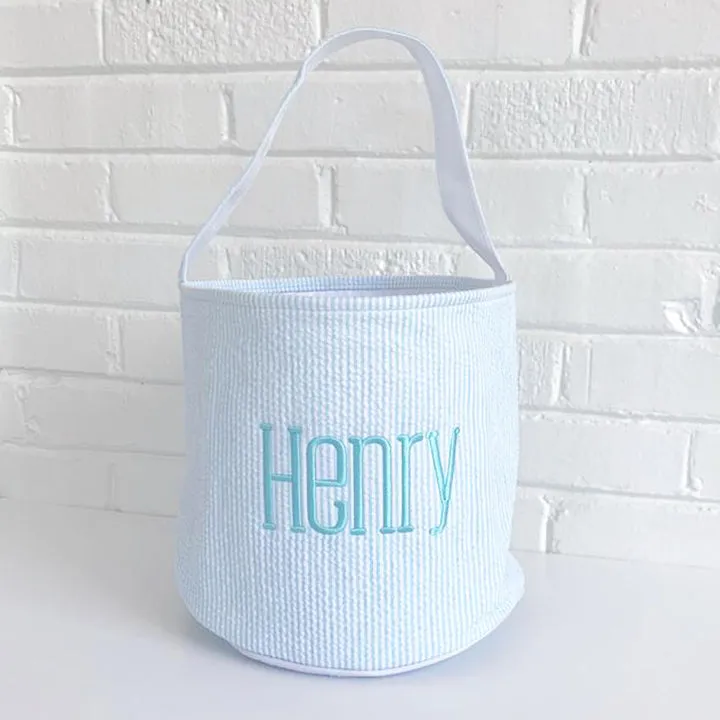 Seersucker Easter Basket - 7 Colors