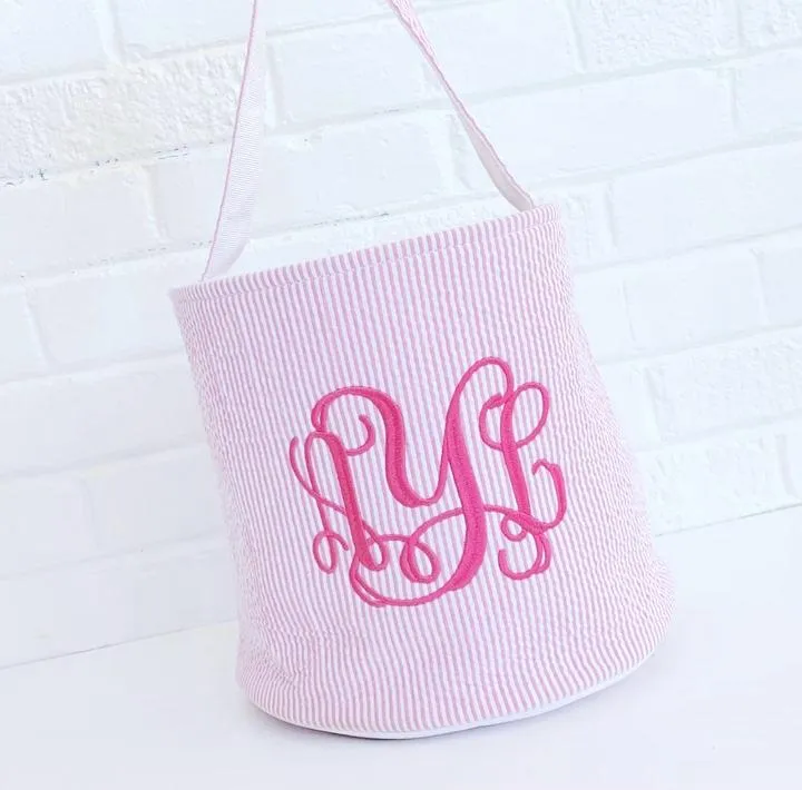 Seersucker Easter Basket - 7 Colors