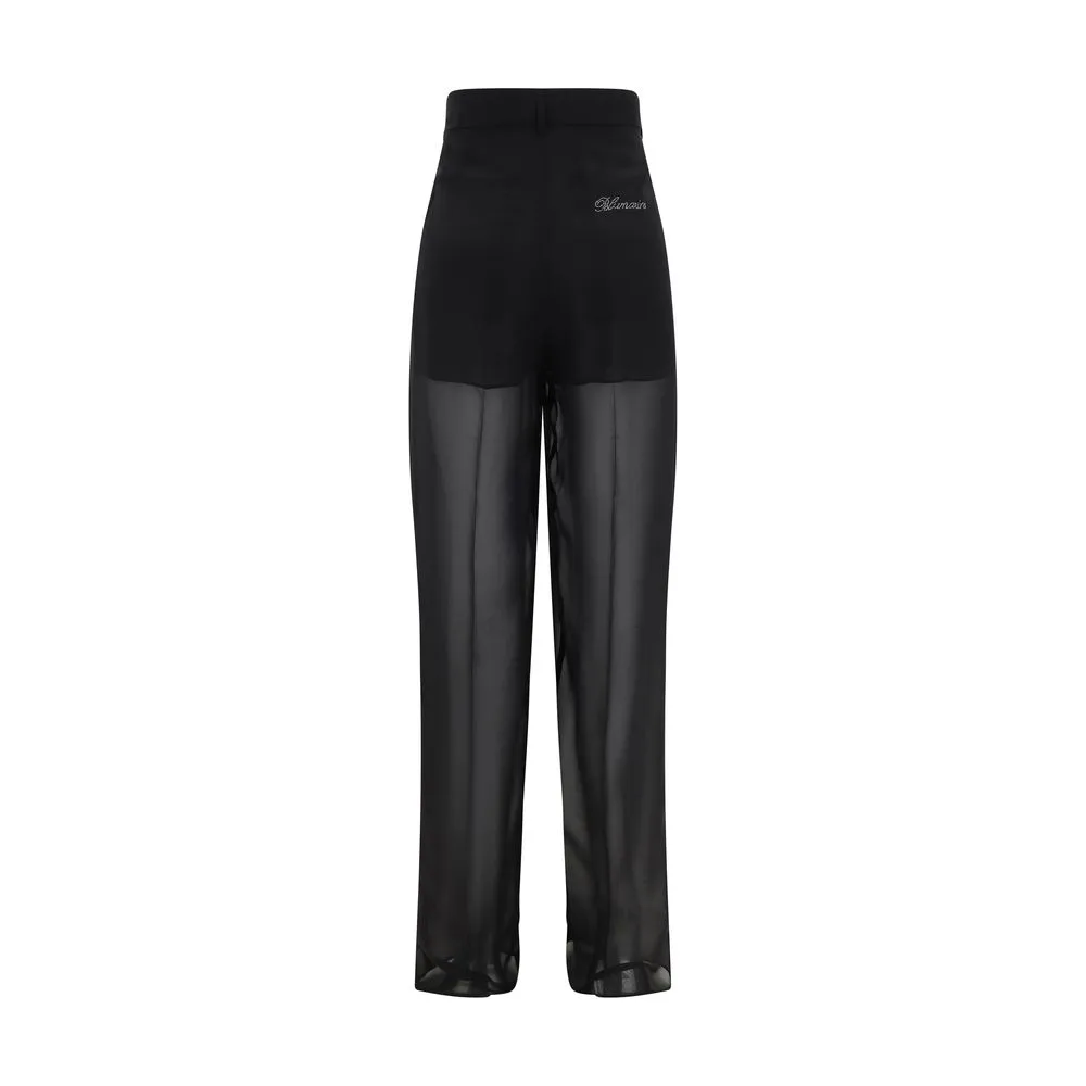 Semi-sheer georgette Pants