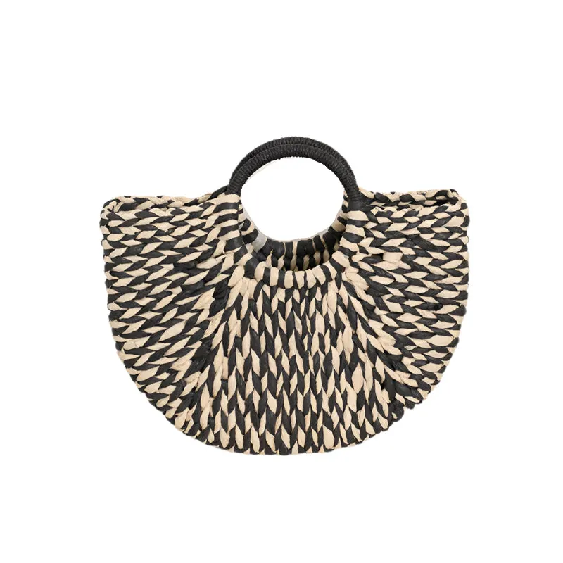Semicircle Weaved Beach Bag