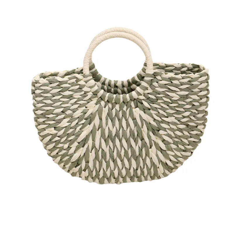 Semicircle Weaved Beach Bag
