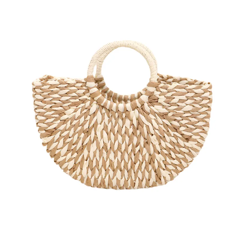 Semicircle Weaved Beach Bag