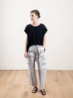 shailey pant - grey/white