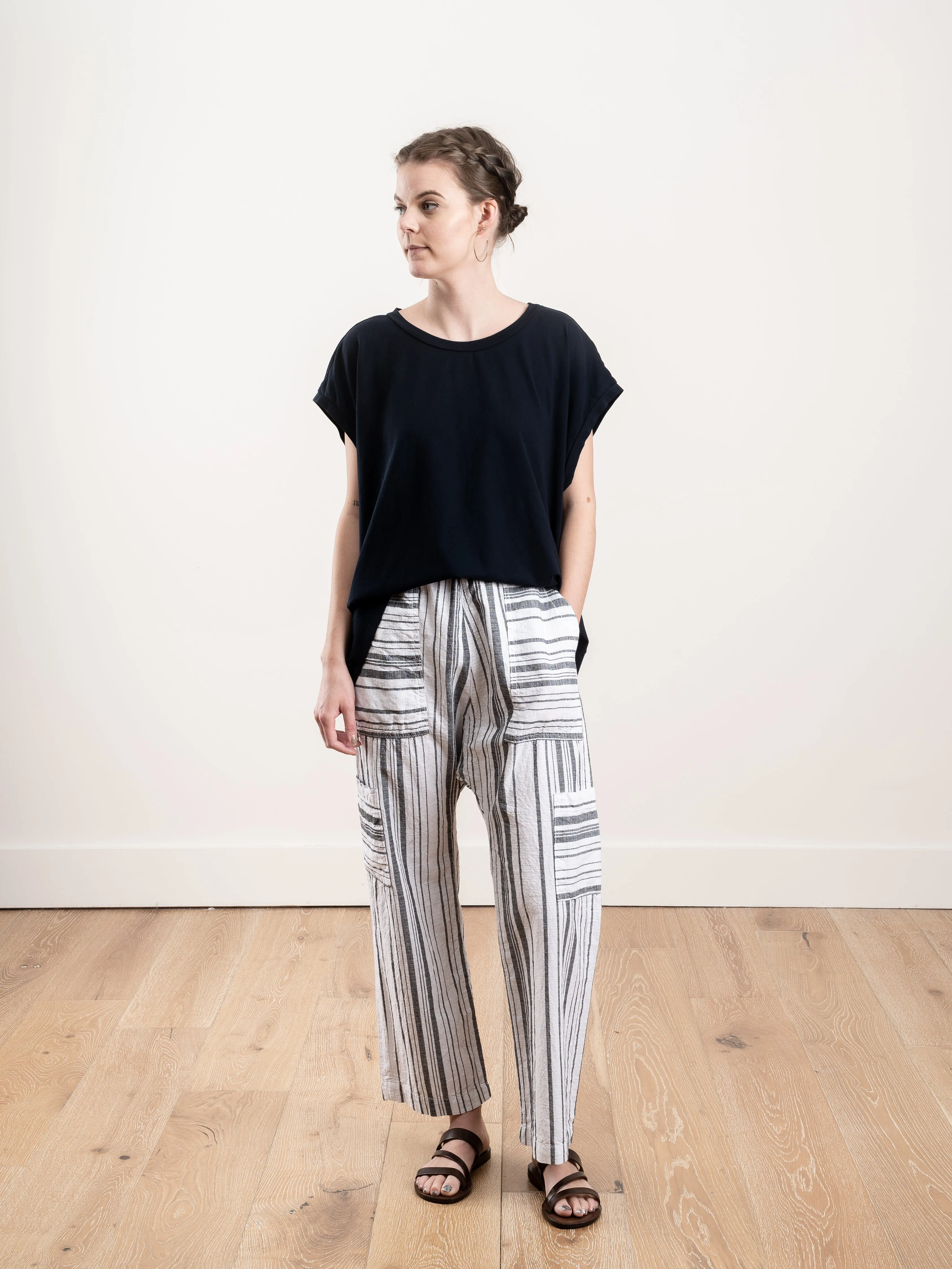 shailey pant - grey/white