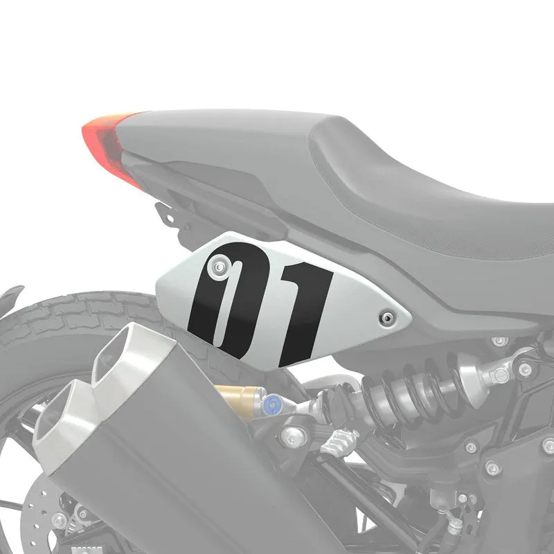 Side Number Plates in White, Pair (FTR)
