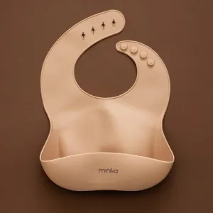 Silicone bib - natural