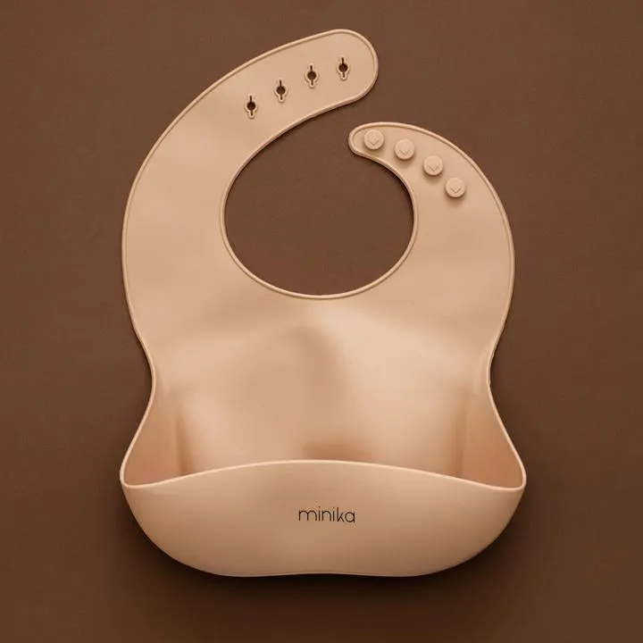 Silicone bib - natural