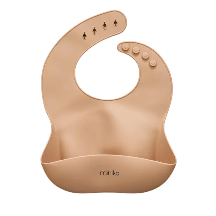 Silicone bib - natural