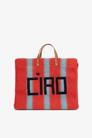 Simple Tote Crochet Stripe Ciao