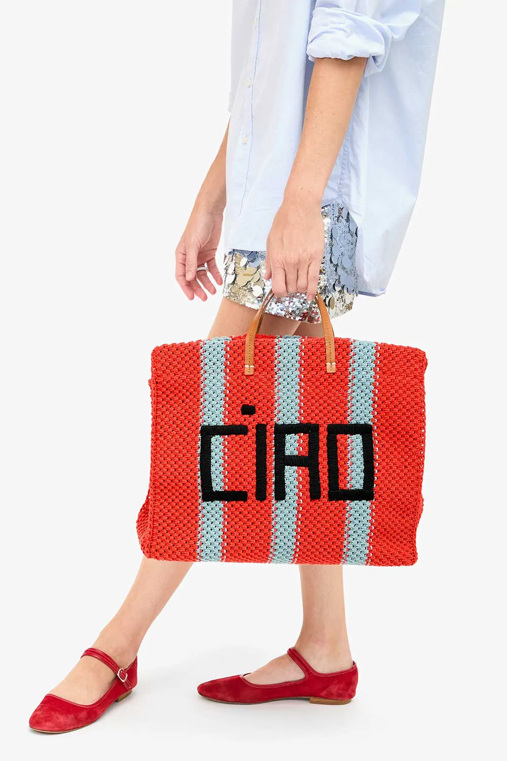 Simple Tote Crochet Stripe Ciao