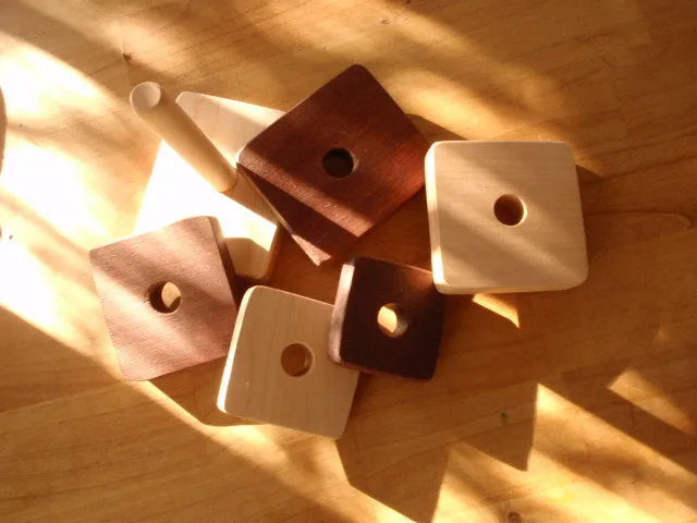 simple wooden toy  stacker