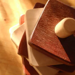simple wooden toy  stacker