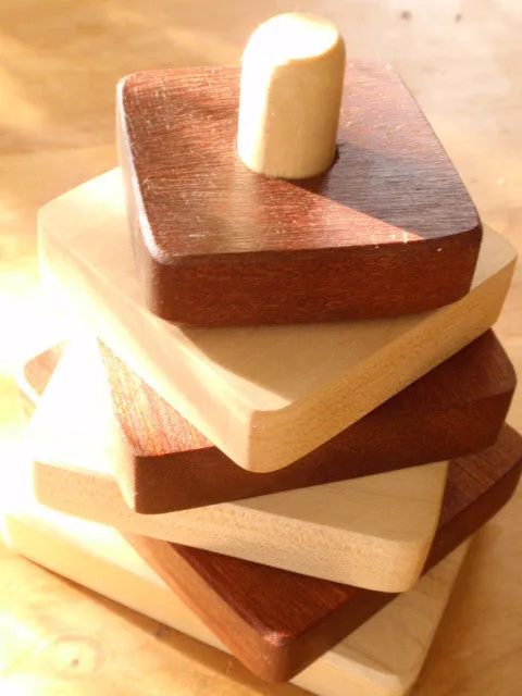 simple wooden toy  stacker