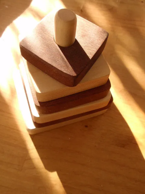 simple wooden toy  stacker