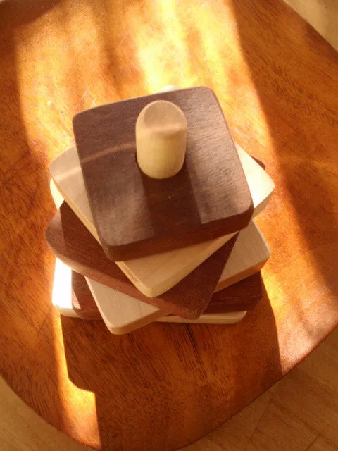 simple wooden toy  stacker