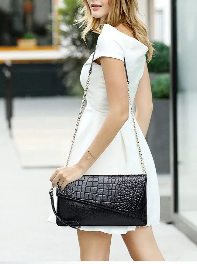 Single Shoulder Handbag Large Capacity Clutch Bag Messenger Bag Fashion Handbag Leather Clutch Bag