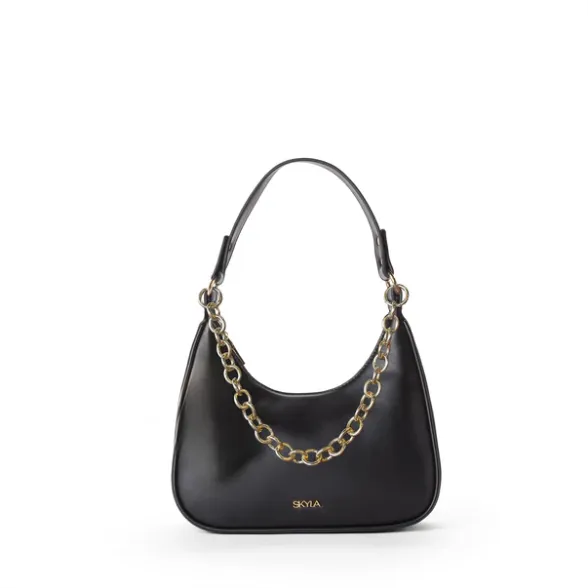 Skyla - Charlie Vegan Shoulder Bag | Black