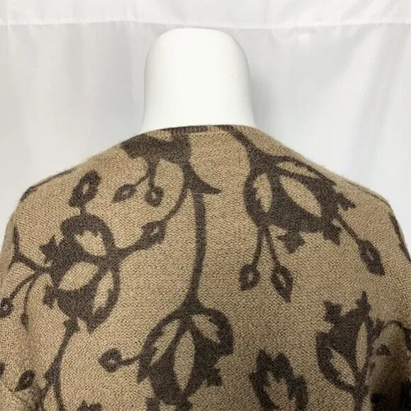 SKYR Norwegian wool floral grannycore zip front cardigan