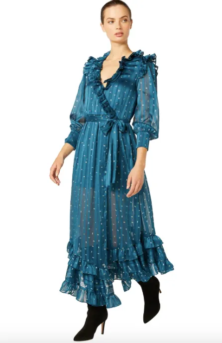 Sloane Dress in Teal by MISA Los Angeles - RENTAL