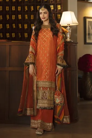 SM-01 | Qalamkar Shadmani Luxury Formals Collection 2021 | Unstitched Embroidered Organza Suits