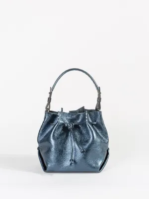 small magnolia bag - metal notte